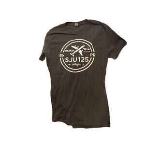 B6 PR SJU125 inflight Brown T-Shirt Mens Small